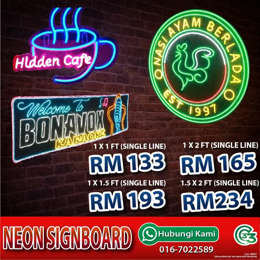 Neon Signboard Promotion Cmedia33